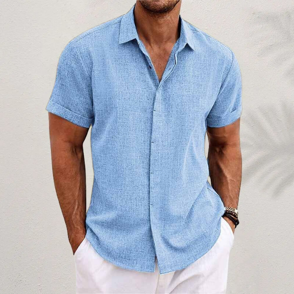 Samuel | Men's Short Sleeve Linen Shirt