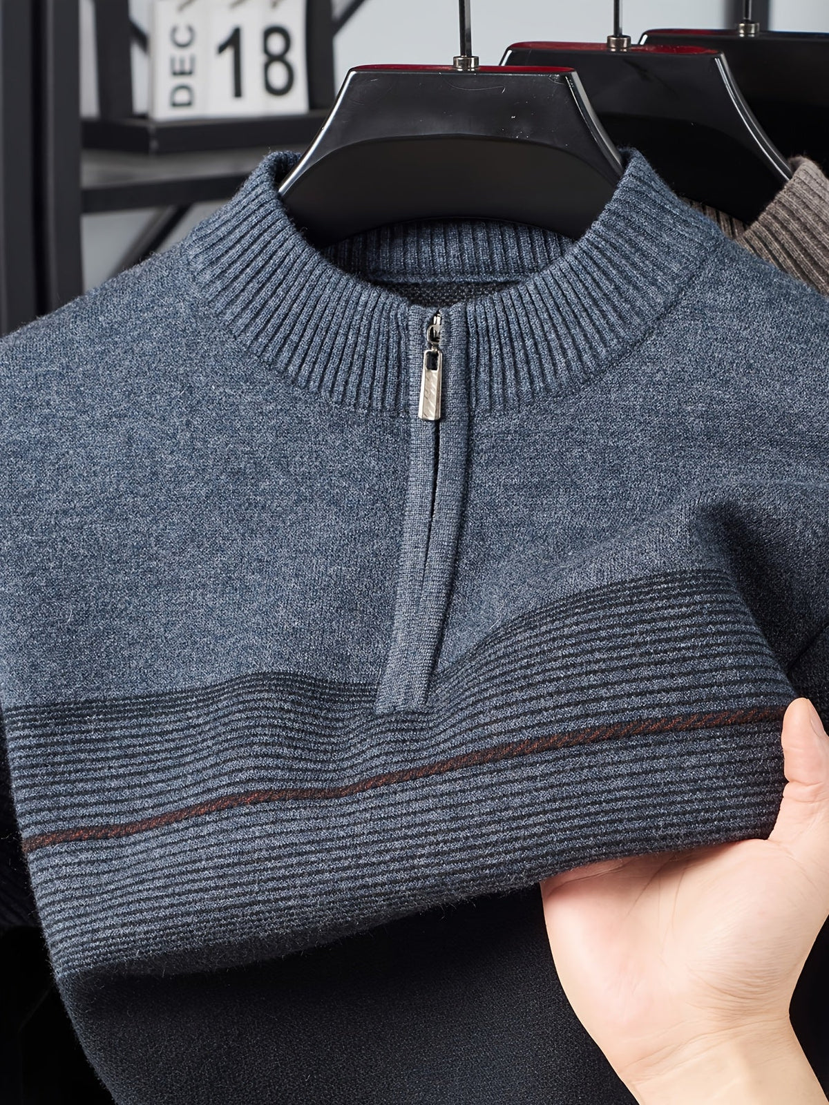 Lucas | Men's Quarter Zip Knit Jumper