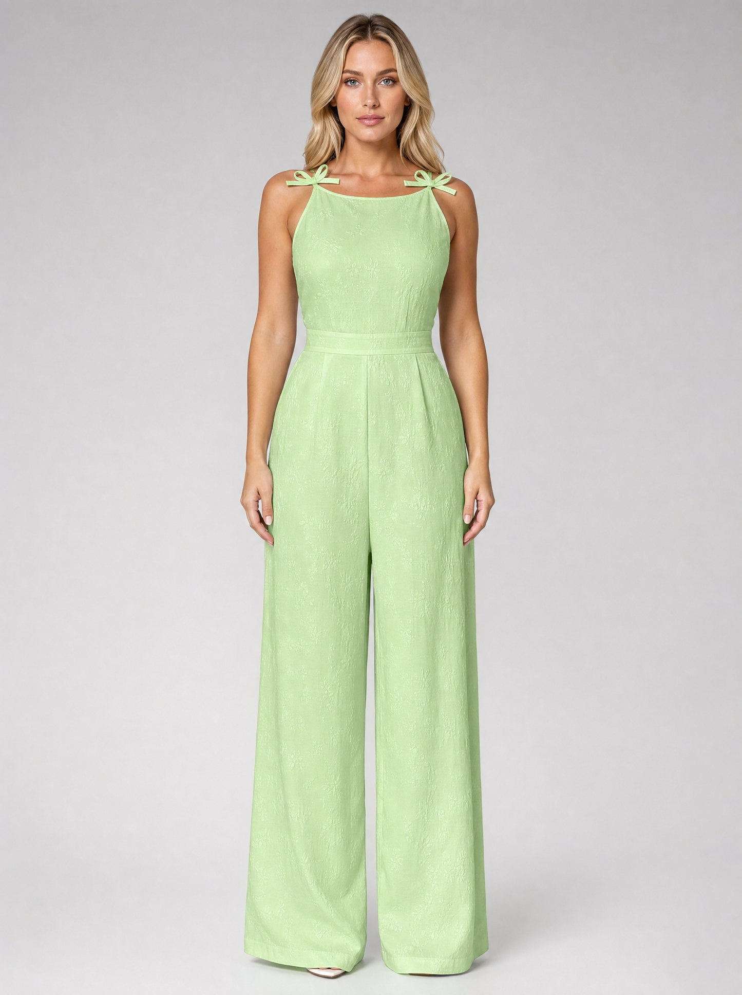 Imelda | Women's Jacquard Wide Leg Jumpsuit