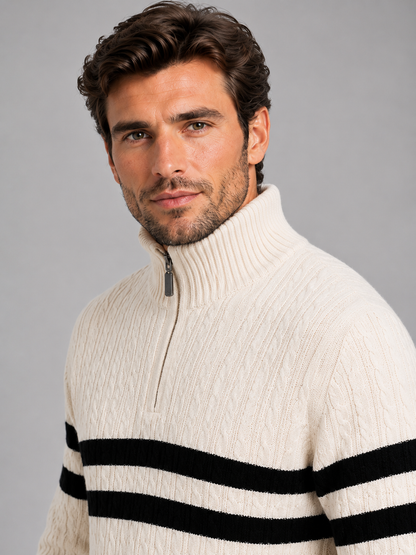 Octavius | Men's Cable Knit Half-Zip Jumper