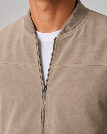 Maxton | Men's Suede Bomber Jacket