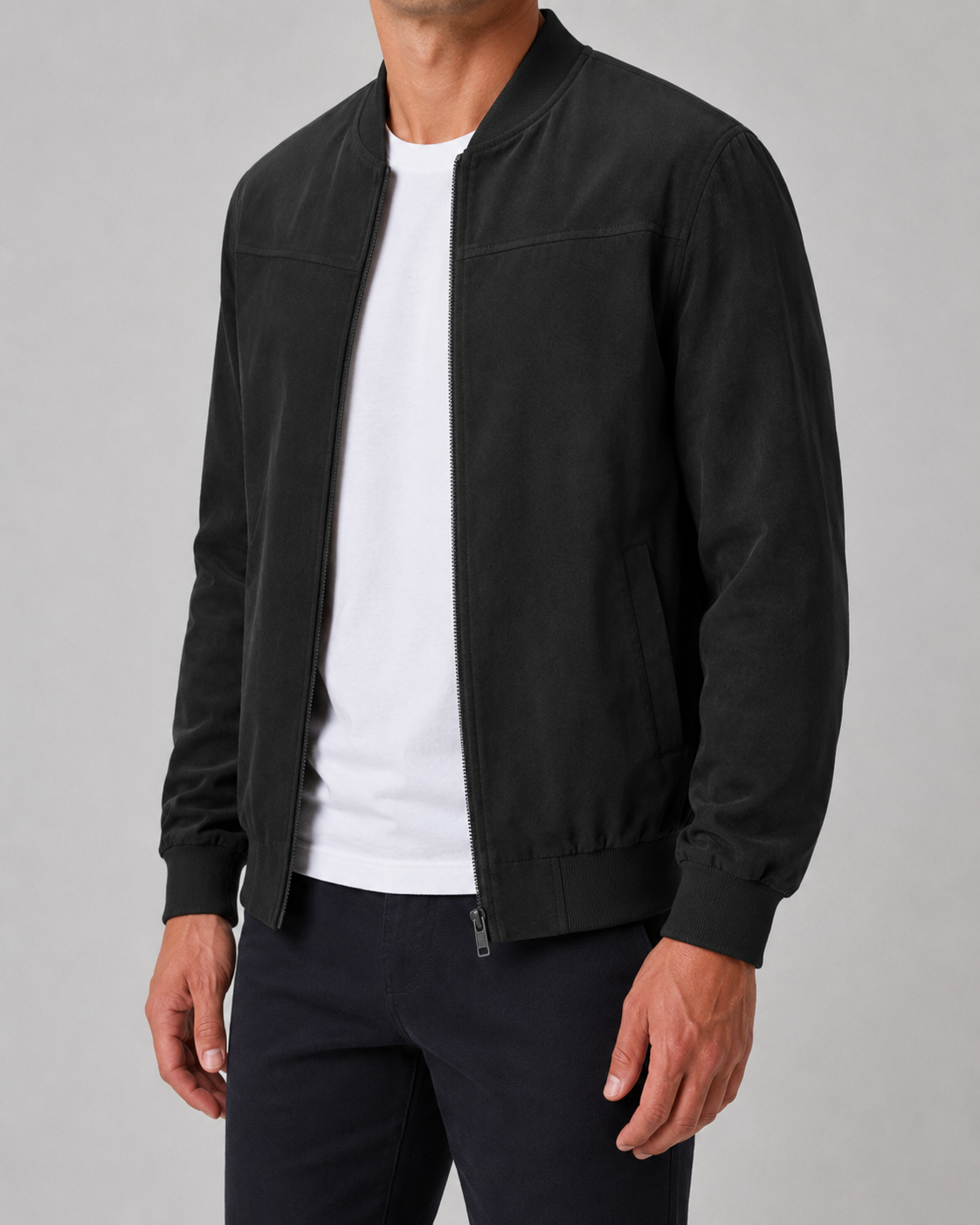 Maxton | Men's Suede Bomber Jacket