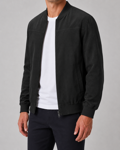 Maxton | Men's Suede Bomber Jacket