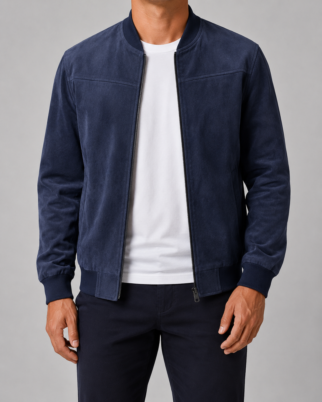 Maxton | Men's Suede Bomber Jacket