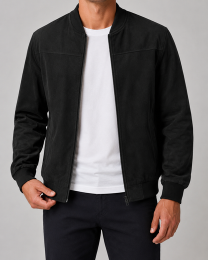 Maxton | Men's Suede Bomber Jacket