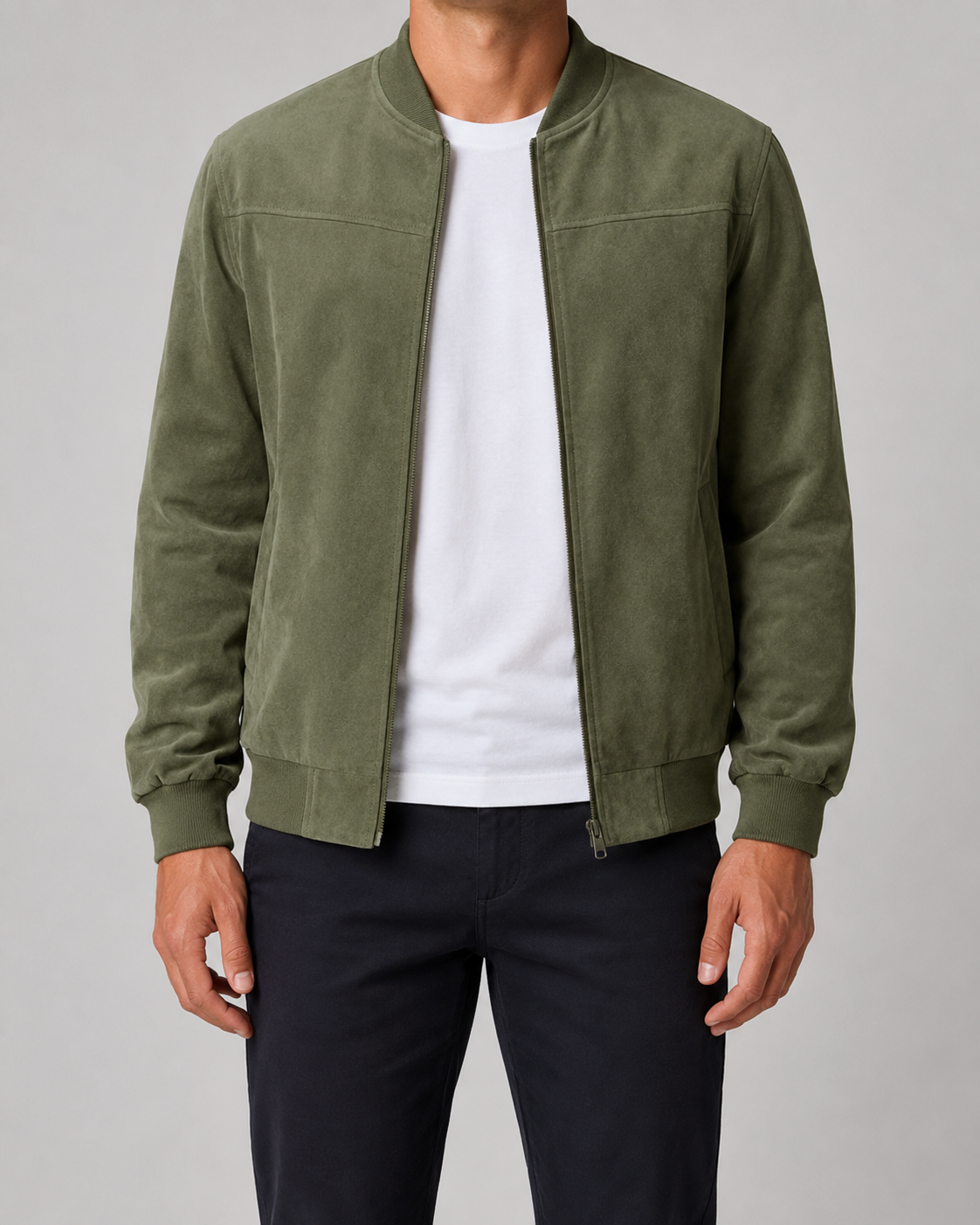 Maxton | Men's Suede Bomber Jacket