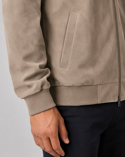 Maxton | Men's Suede Bomber Jacket