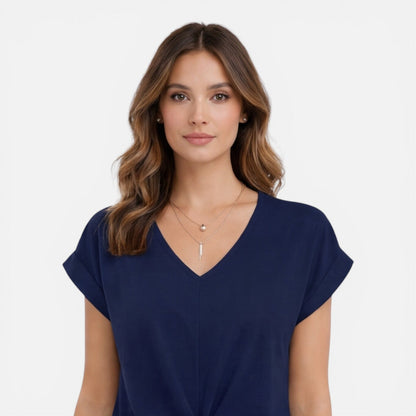 Noelle | Women's V-Neck Twist Front T-Shirt